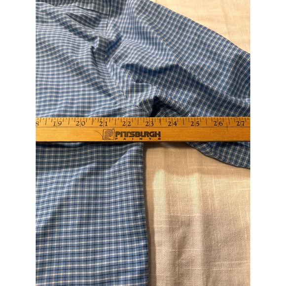 Eddie Bauer Mens Blue plaid button up long sleeve shirt-M - Picture 12 of 15